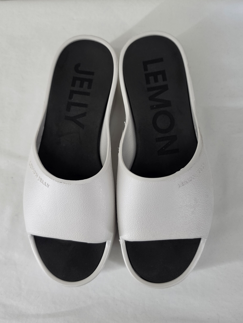 LEMON JELLY SUNNY WHITE PLATFORM SLIDES EU 38 | WATERPROOF EVA SANDALS